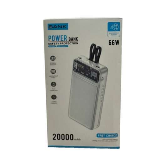 BANK Power Bank Safety Protection 66W 2000mAh