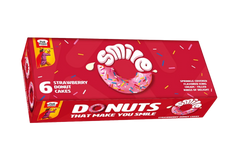 Peek Freans Smile Strawberry Donut Cake - 6 Piece Pack