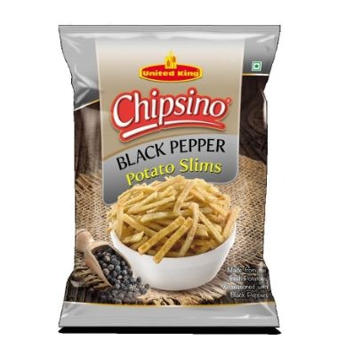 United King Chipsino Black Pepper Potato Slims 45g