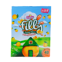 Giggly Filly Orange Flavor Filled Toffee (40pcs)