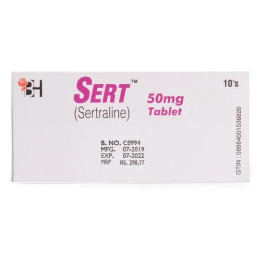 SERT 50MG TABLETS 10S